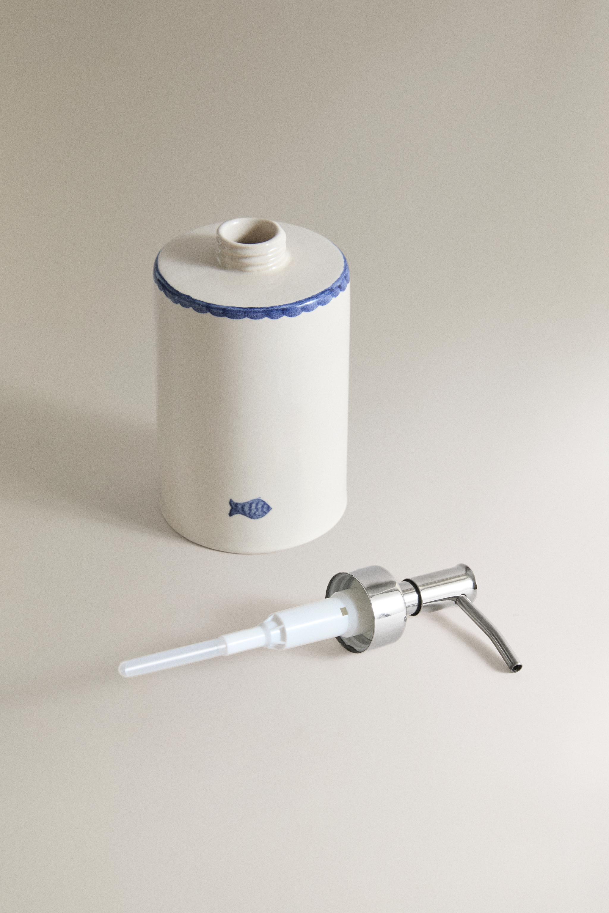 DISTRIBUTEUR SAVON CÉRAMIQUE POISSON